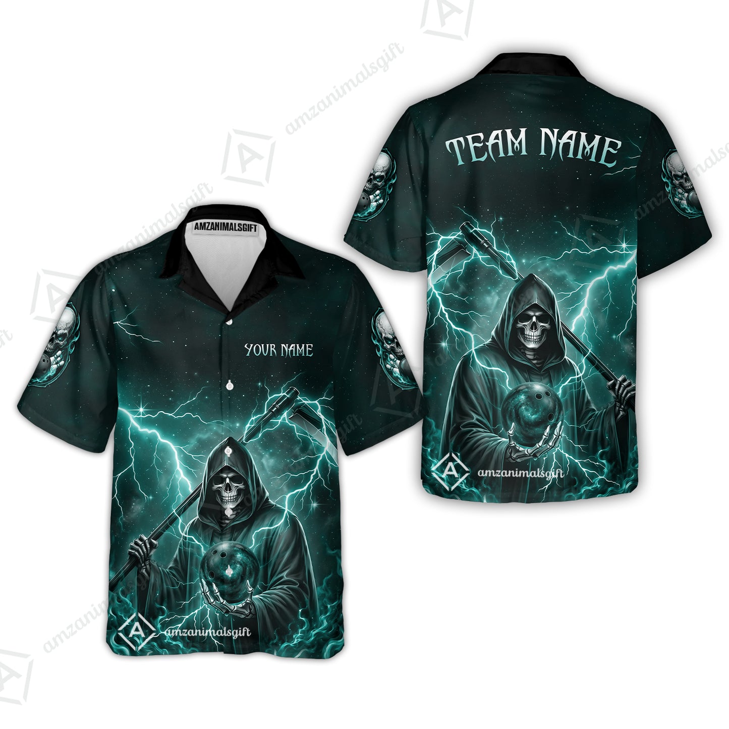 Custom Bowling Jersey Polo Shirt, Multiple Colors Death, Custom Bowling Jersey Team Shirt For Players With Name & Team Name