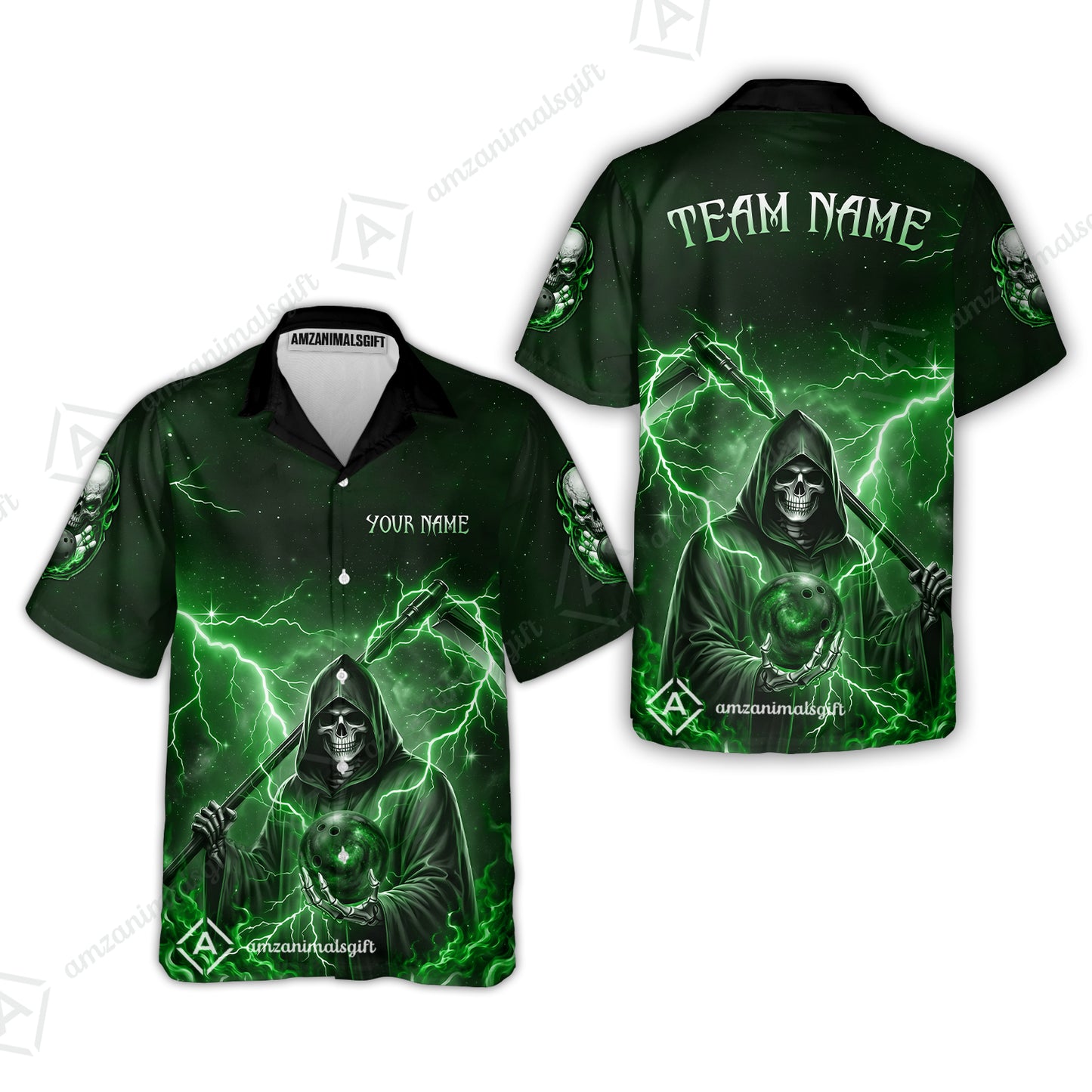 Custom Bowling Jersey Polo Shirt, Multiple Colors Death, Custom Bowling Jersey Team Shirt For Players With Name & Team Name