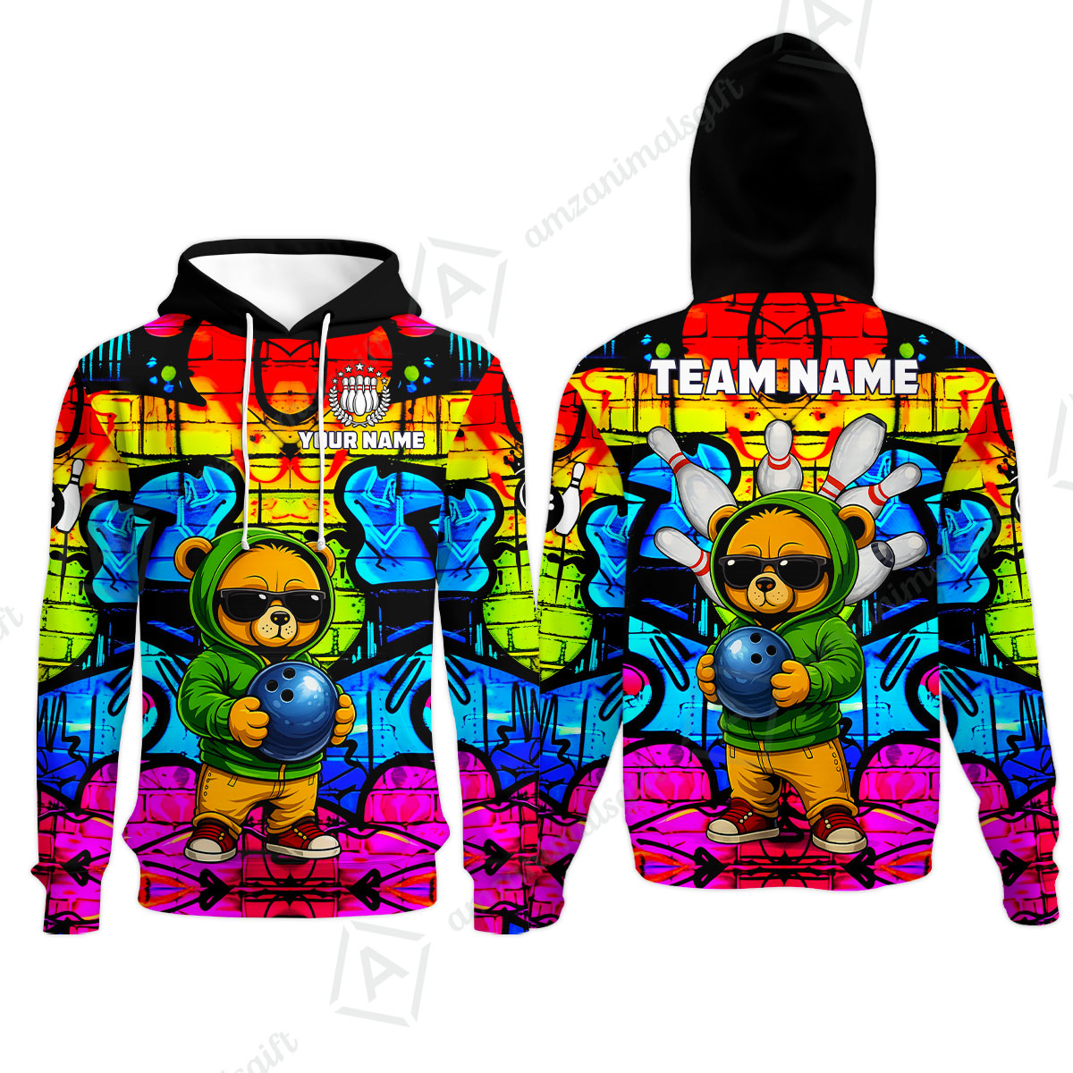 Custom Bowling Jersey Polo Shirt, Urban Street Art Bowling, Custom Bowling Jersey Team Shirt For Players With Name & Team Name