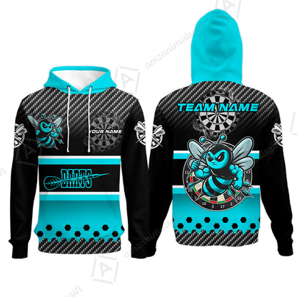 Custom Funny Bee Darts Unisex Polo Team Shirts, Custom Team League Darts Jersey Polo , Custom Darts Team Jerseys Uniform