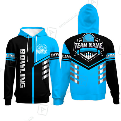 Custom Bowling Team Shirt – Modern Split Design Multicolor Option Personalized Jersey Bowling Uniform For League Players