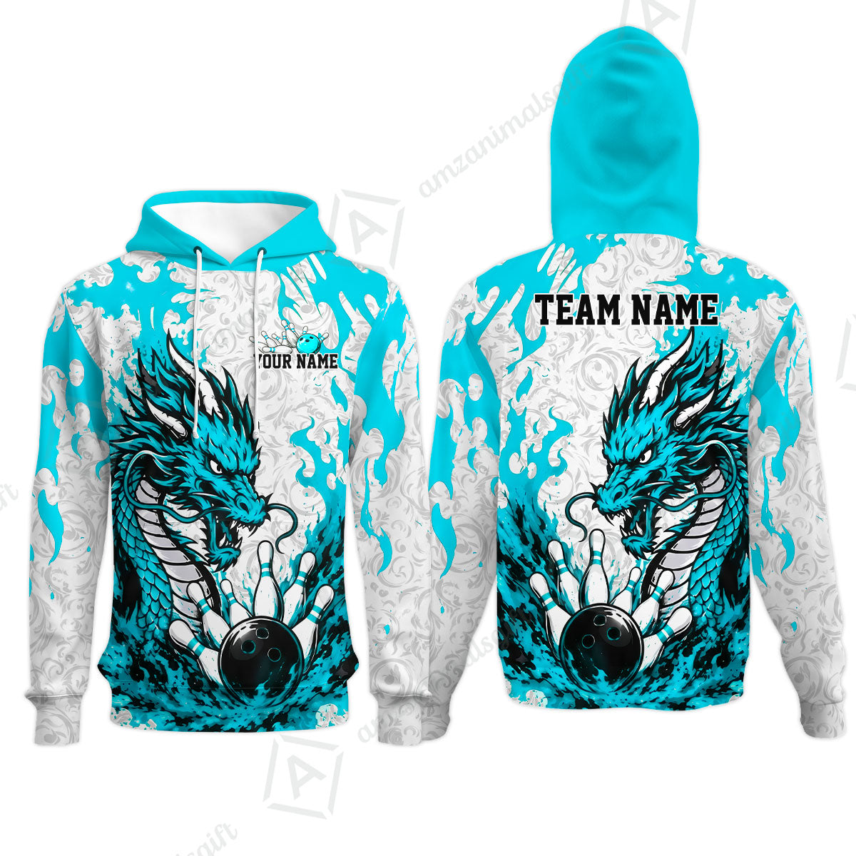 Custom Bowling Jersey Polo Shirt, Fierce Crimson Fire Dragon Strike, Custom Bowling Jersey Team Shirt For Players With Name and Team Name