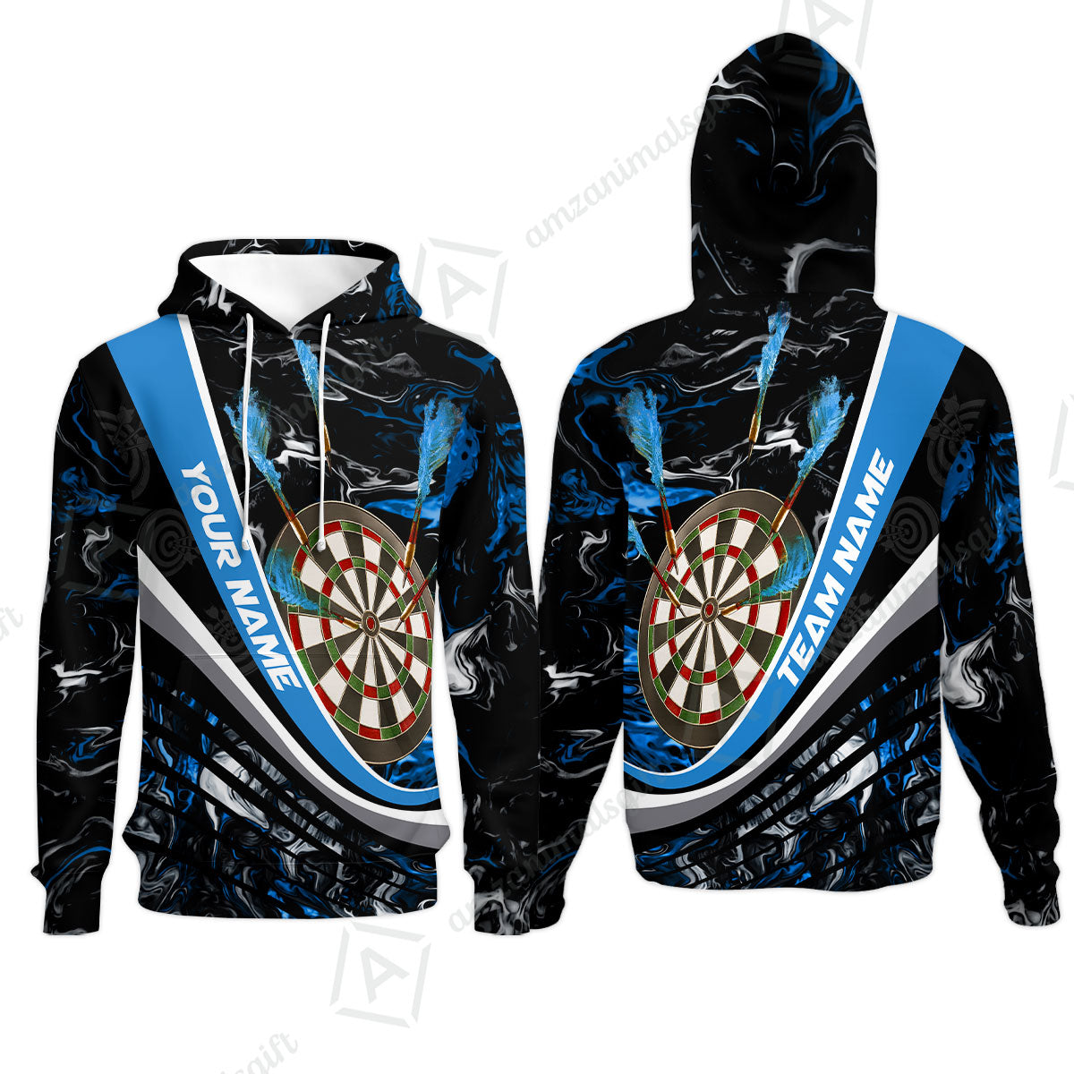 Customized Darts Hoodie, Darts Flaming Magma Multicolor Hoodie Custom Team Jersey For Darts Player