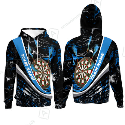 Customized Darts Hoodie, Darts Flaming Magma Multicolor Hoodie Custom Team Jersey For Darts Player