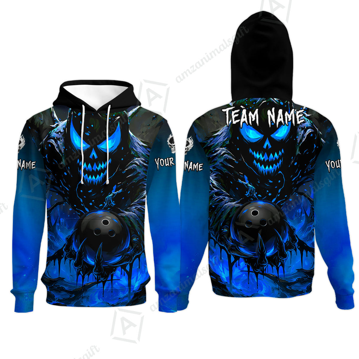 Custom Bowling Jersey Polo Shirt, Hellfire Strike, Custom Bowling Jersey Team Shirt For Players With Name & Team Name