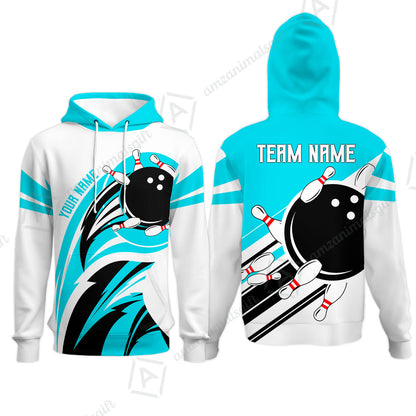 Custom Bowling Team Jersey, Bowling Player Jersey Multicolor Polo Quarter-Zip Shirts, Custom Bowling Uniforms Jerseys