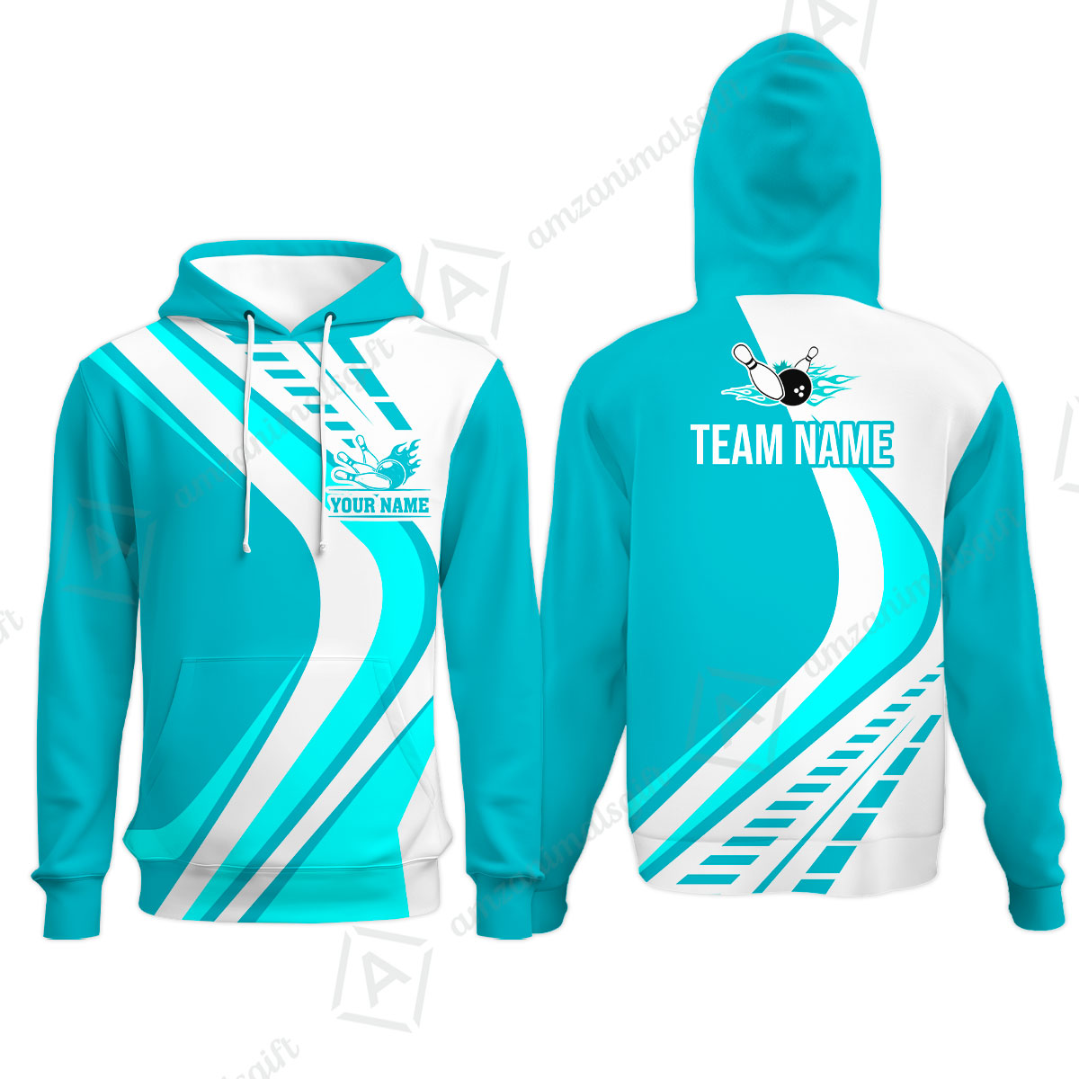 Customize Your Name, Team Name Bowling Jersey, Bowling Team Jersey Multicolor Polo Quarter-Zip Shirts, Custom Bowling Uniforms Jerseys