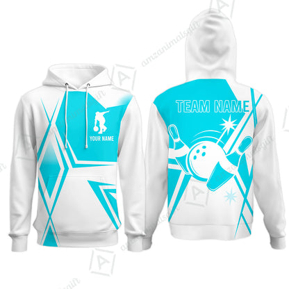 Custom Bowling Team Jersey, Bowling Player Jersey Multicolor Polo Quarter-Zip Shirts, Custom Bowling Uniforms Jerseys, Custom Name And Team Name