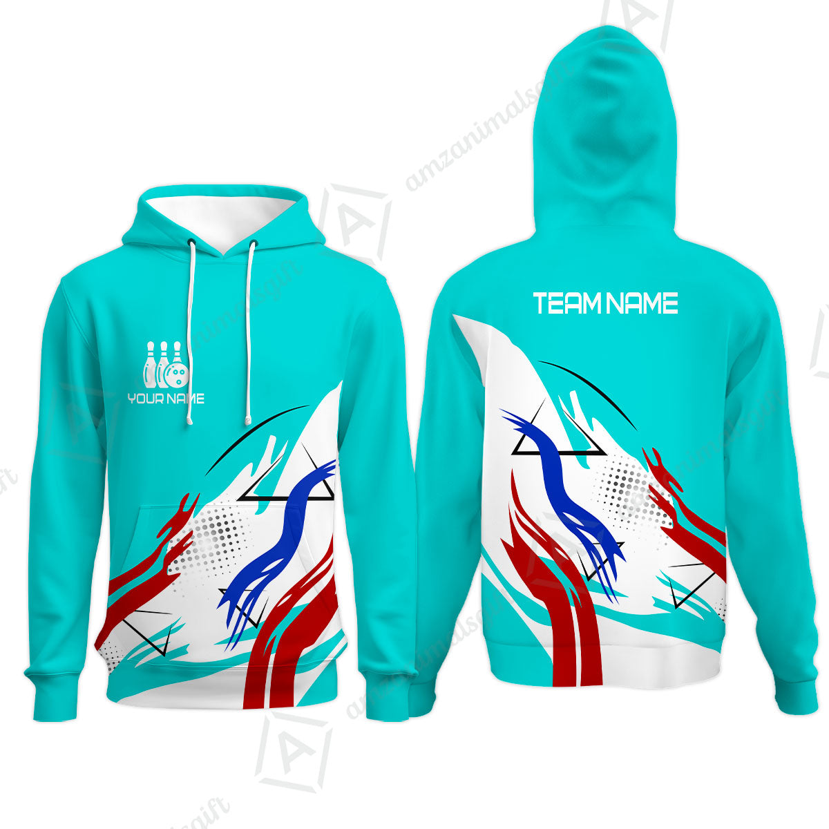 Customize Name, Team Name Bowling Jersey, Bowling Team Jersey Multicolor Polo Quarter-Zip Shirts, Custom Bowling Uniforms Jerseys