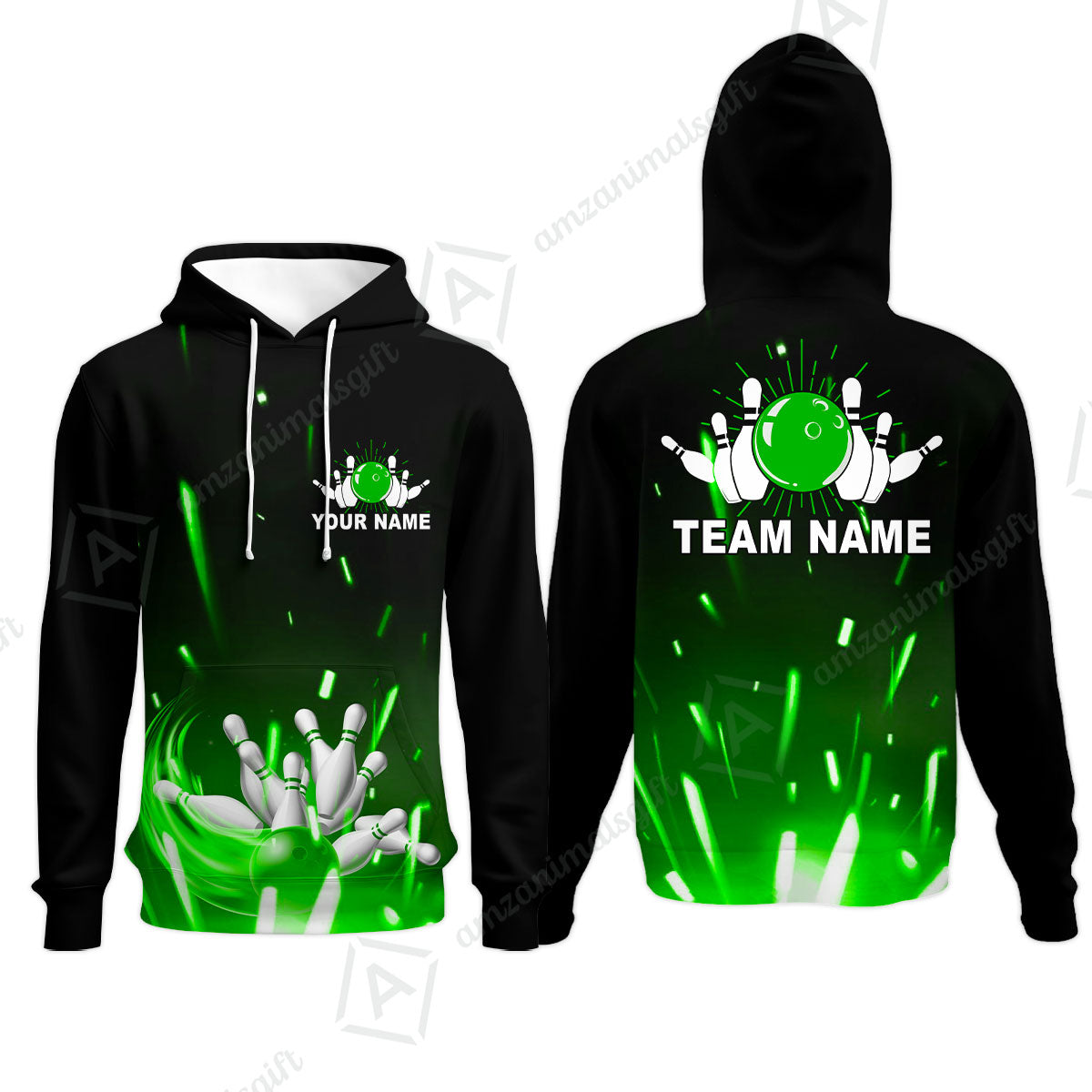 Custom Bowling Team Jerseys Polo Shirts, Bowling uniforms Flame Bowling Ball And Pins Short Sleeve Polo For Men Women Bowlers