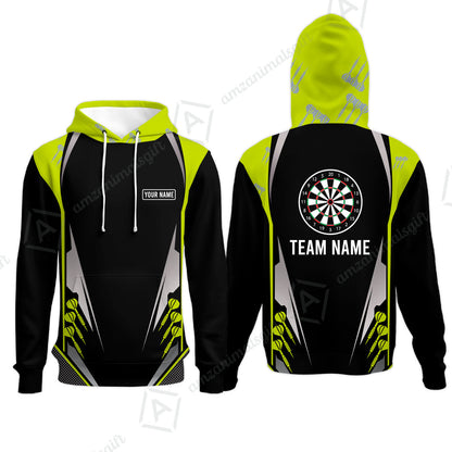 Customized Name & Text Darts Hoodie, Personalized Darts Team Hoodie For Summer - Gift For Darts Lovers, Darts Players Uniforms