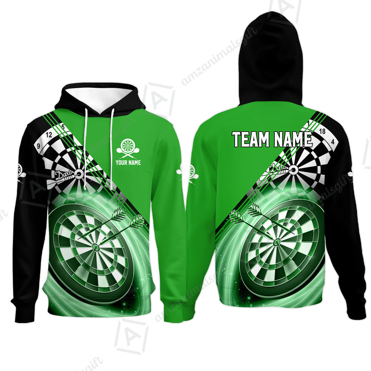 Custom Tailored Darts Team Jersey Polo Quarter-Zip Shirts, Customized Name Team Name Darts Team Jerseys Uniform