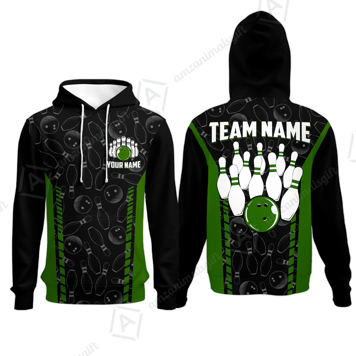 Custom Bowling Unisex Polo Shirts, Bowling Team Jersey Pattern, Bowling uniforms Ball & Pins Multicolor Options