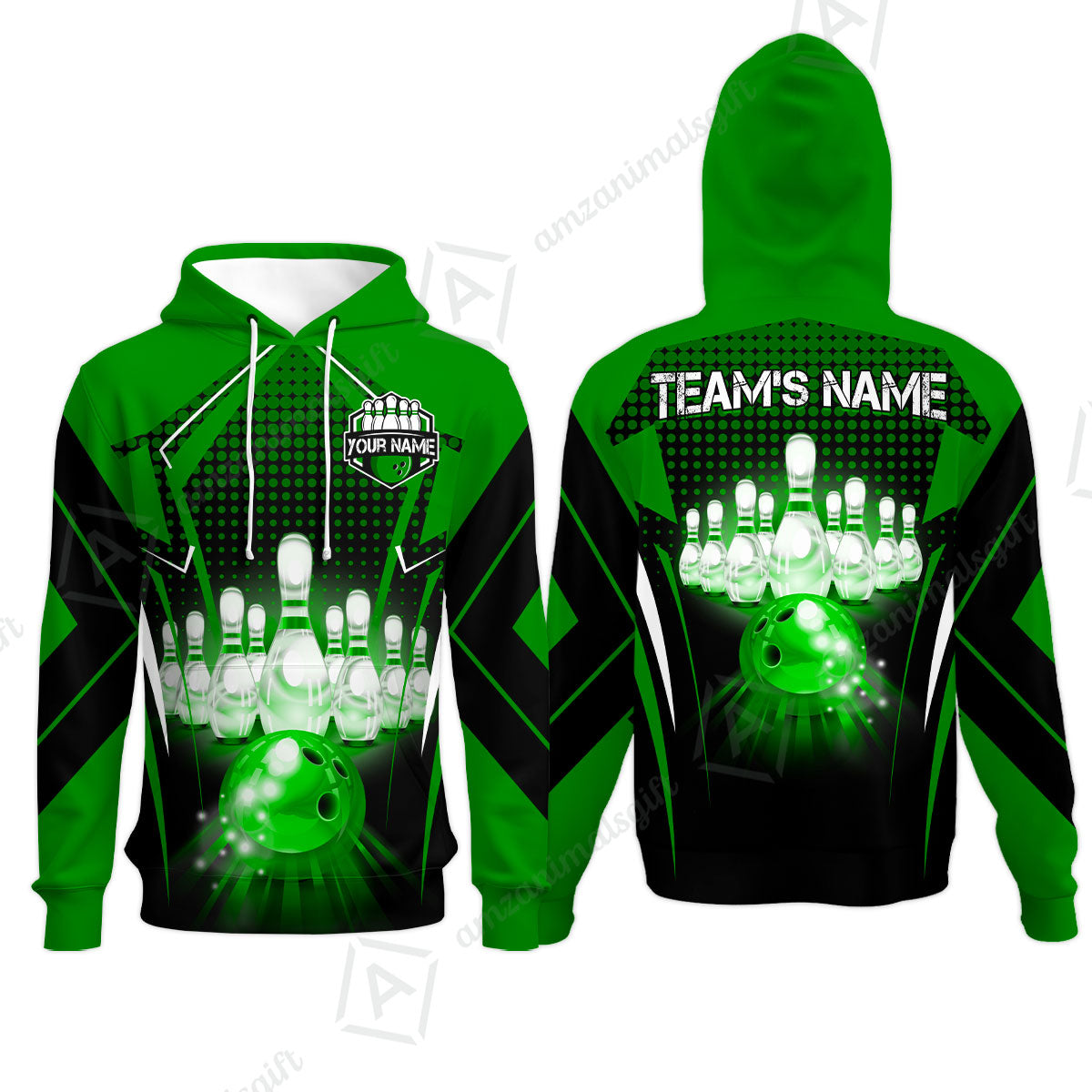 Custom Bowling Team Jerseys Polo Shirts, Bowling uniforms Ball & Pins Multicolor Jersey For Tournament Team Men Women Bowlers