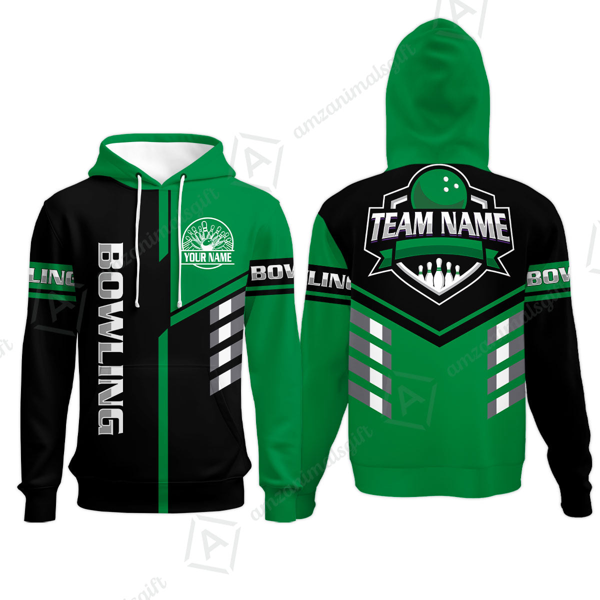 Custom Bowling Team Shirt – Modern Split Design Multicolor Option Personalized Jersey Bowling Uniform For League Players