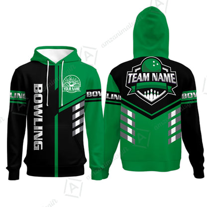 Custom Bowling Team Shirt – Modern Split Design Multicolor Option Personalized Jersey Bowling Uniform For League Players