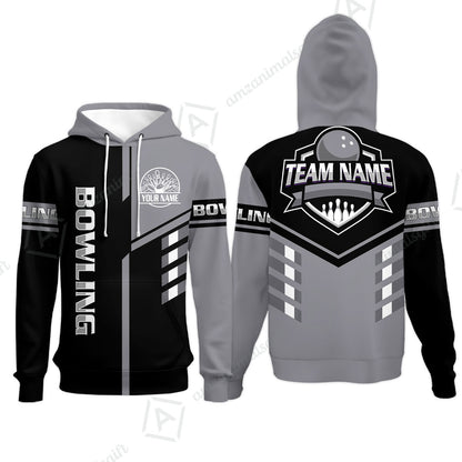 Custom Bowling Team Shirt – Modern Split Design Multicolor Option Personalized Jersey Bowling Uniform For League Players