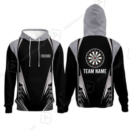Customized Name & Text Darts Hoodie, Personalized Darts Team Hoodie For Summer - Gift For Darts Lovers, Darts Players Uniforms