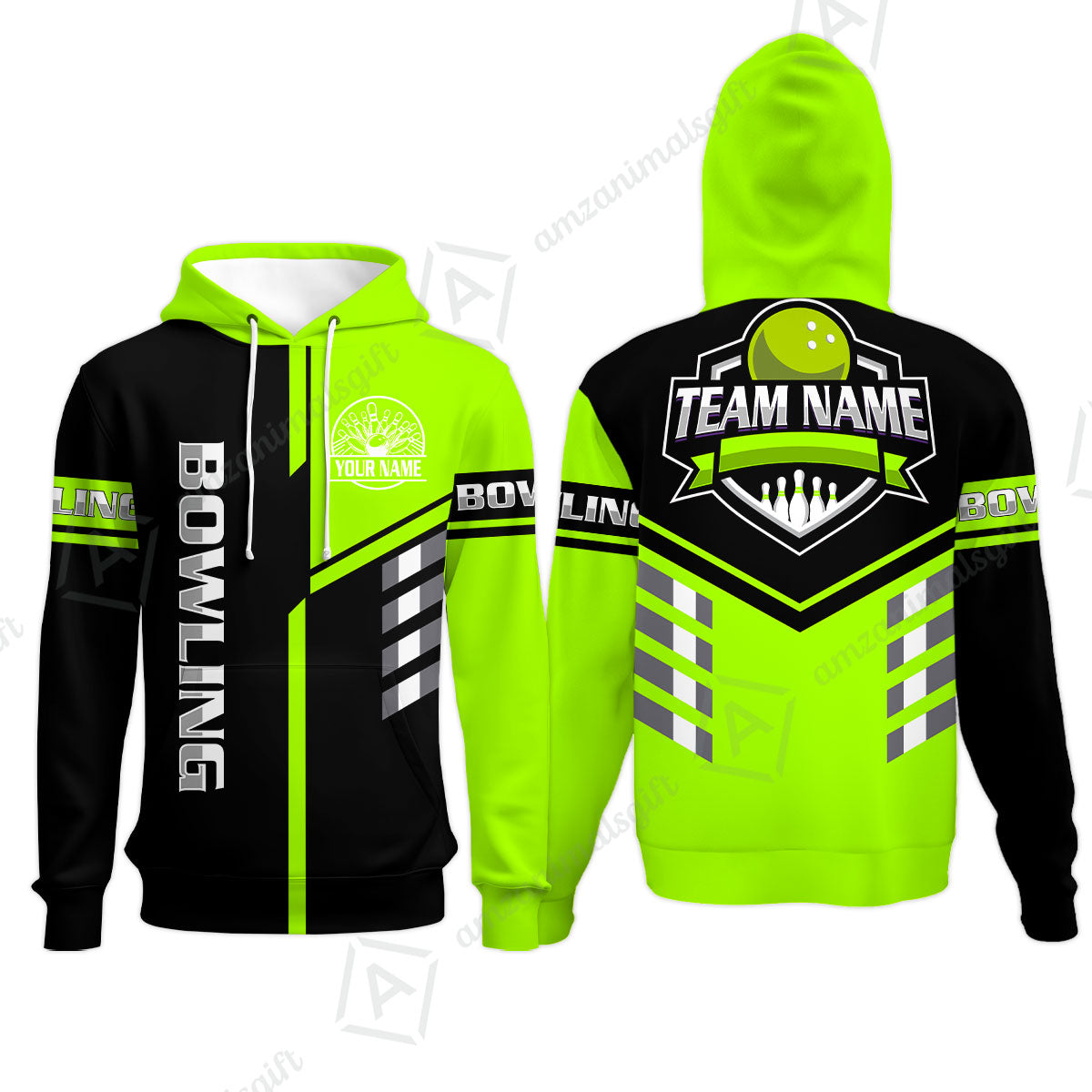 Custom Bowling Team Shirt – Modern Split Design Multicolor Option Personalized Jersey Bowling Uniform For League Players