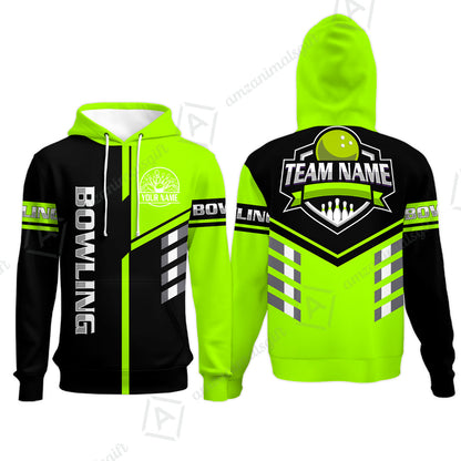 Custom Bowling Team Shirt – Modern Split Design Multicolor Option Personalized Jersey Bowling Uniform For League Players