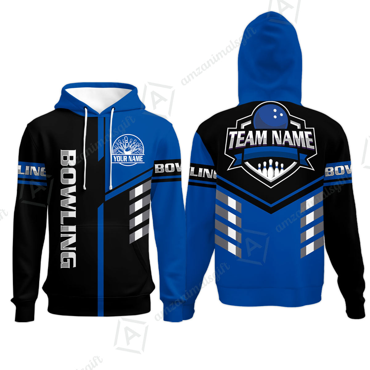 Custom Bowling Team Shirt – Modern Split Design Multicolor Option Personalized Jersey Bowling Uniform For League Players