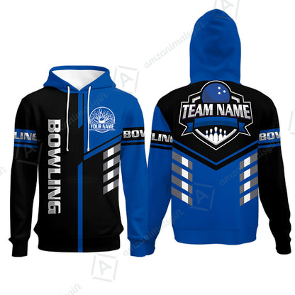 Custom Bowling Team Shirt – Modern Split Design Multicolor Option Personalized Jersey Bowling Uniform For League Players