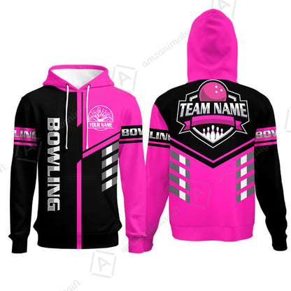 Custom Bowling Team Shirt – Modern Split Design Multicolor Option Personalized Jersey Bowling Uniform For League Players