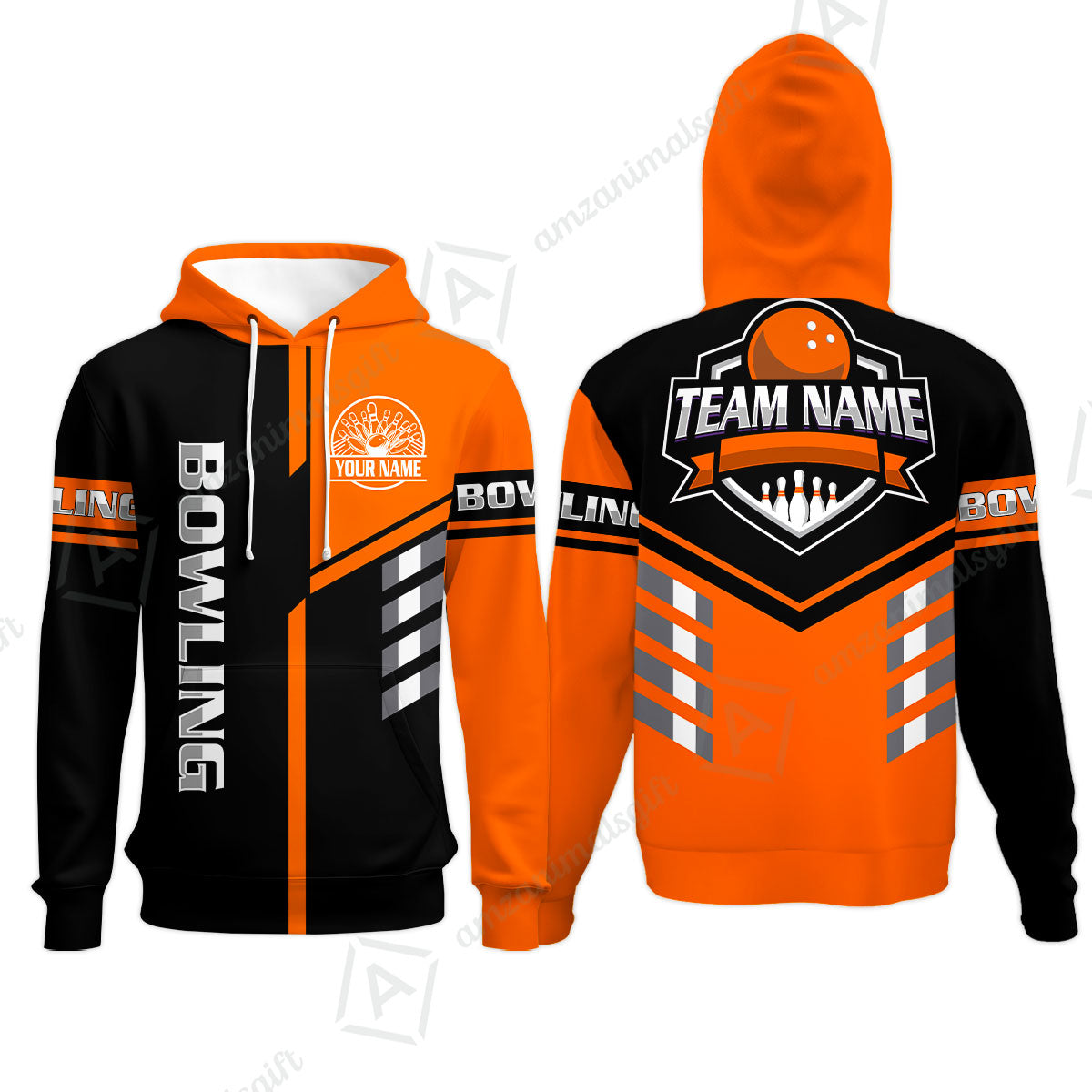 Custom Bowling Team Shirt – Modern Split Design Multicolor Option Personalized Jersey Bowling Uniform For League Players