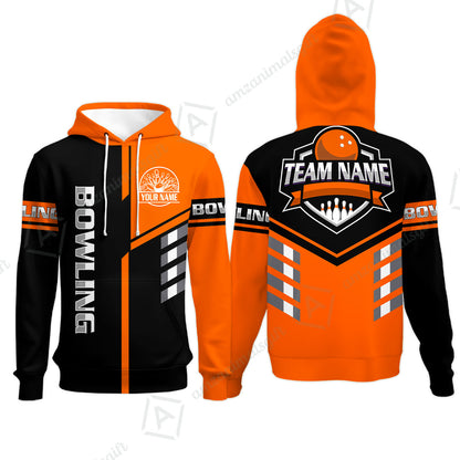 Custom Bowling Team Shirt – Modern Split Design Multicolor Option Personalized Jersey Bowling Uniform For League Players