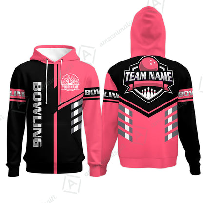 Custom Bowling Team Shirt – Modern Split Design Multicolor Option Personalized Jersey Bowling Uniform For League Players