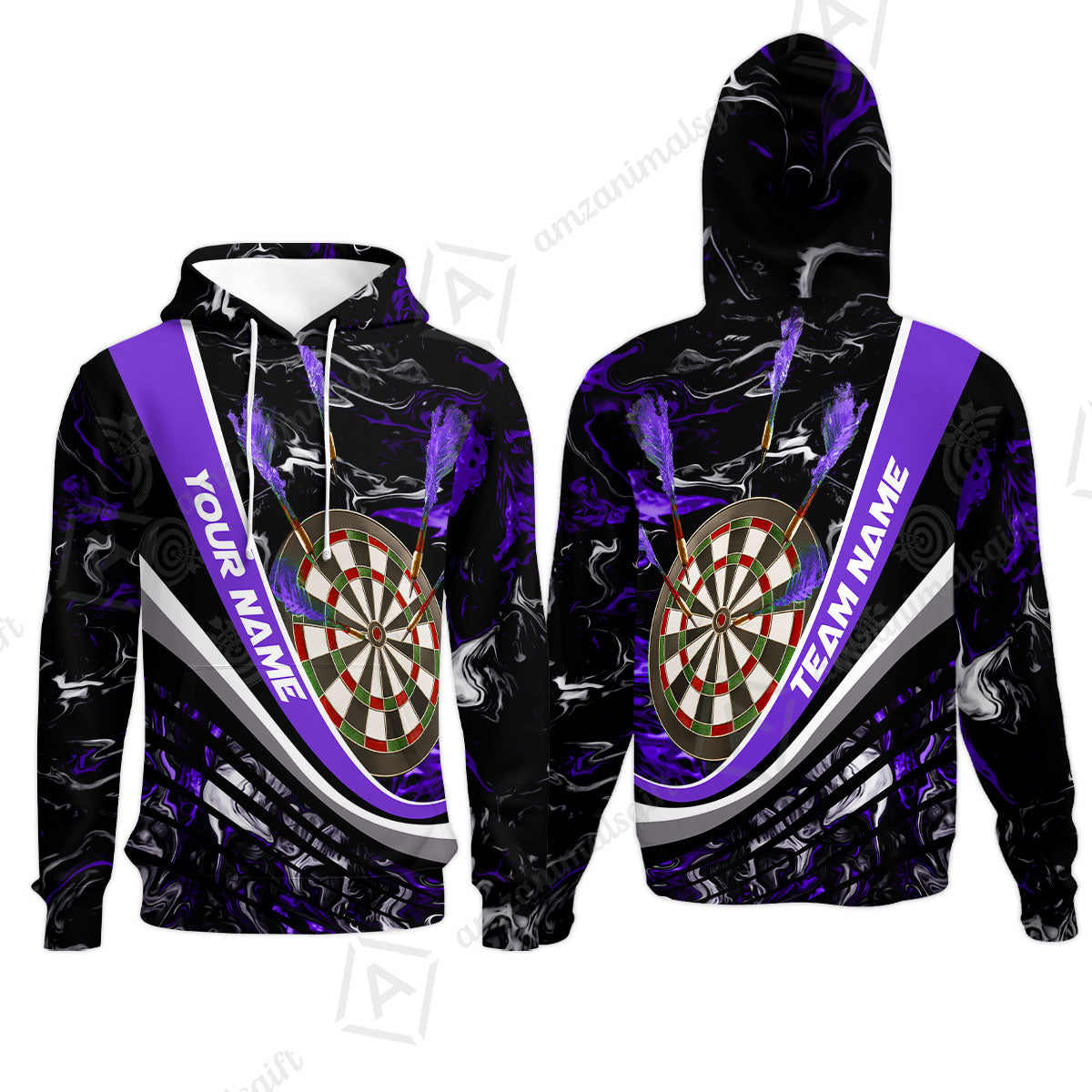 Customized Darts Hoodie, Darts Flaming Magma Multicolor Hoodie Custom Team Jersey For Darts Player