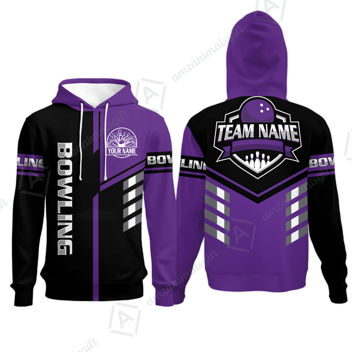 Custom Bowling Team Shirt – Modern Split Design Multicolor Option Personalized Jersey Bowling Uniform For League Players