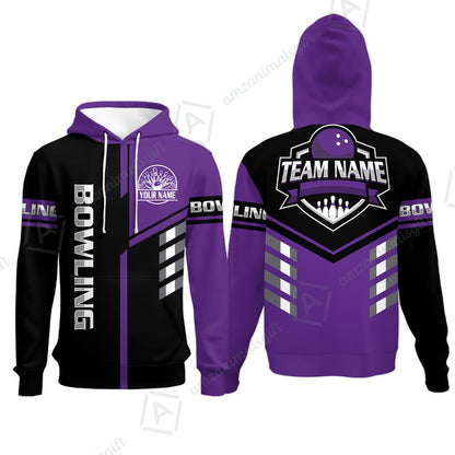 Custom Bowling Team Shirt – Modern Split Design Multicolor Option Personalized Jersey Bowling Uniform For League Players