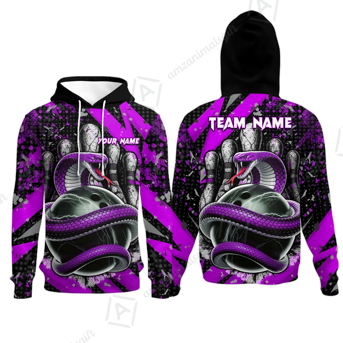 Custom Bowling Team Shirt, Bowling with King Cobra Multicolor, Bowling uniforms, King Cobra Bowling Shirt Personalized Name And Team Name