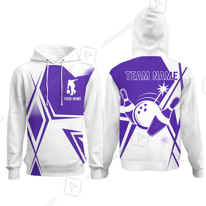 Custom Bowling Team Jersey,  Custom Name And Team Name Bowling Jersey Multicolor Polo Quarter-Zip Shirts, Custom Bowling Uniforms Jerseys