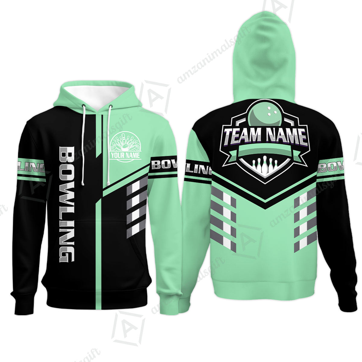 Custom Bowling Team Shirt – Modern Split Design Multicolor Option Personalized Jersey Bowling Uniform For League Players