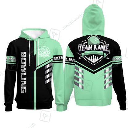 Custom Bowling Team Shirt – Modern Split Design Multicolor Option Personalized Jersey Bowling Uniform For League Players