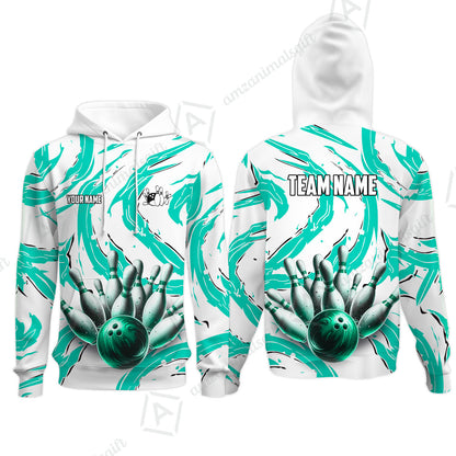 Custom Sport Bowling Team Jersey, Sport Bowling Jersey Multicolor Polo Quarter-Zip Shirts, Bowling Uniforms Jerseys, Custom Name And Team Name