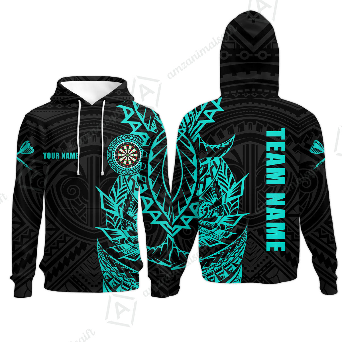 Custom Tribal Darts Team Men Polo Shirts, Darts uniforms Tribal Darts Personalized Name And Team Name