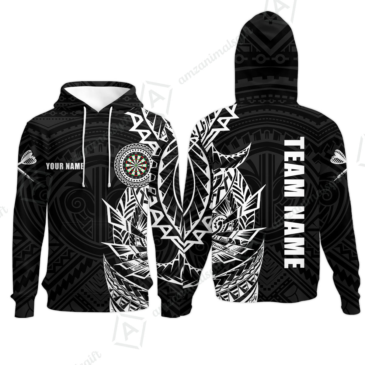 Custom Tribal Darts Team Men Polo Shirts, Darts uniforms Tribal Darts Personalized Name And Team Name