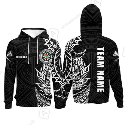 Custom Tribal Darts Team Men Polo Shirts, Darts uniforms Tribal Darts Personalized Name And Team Name