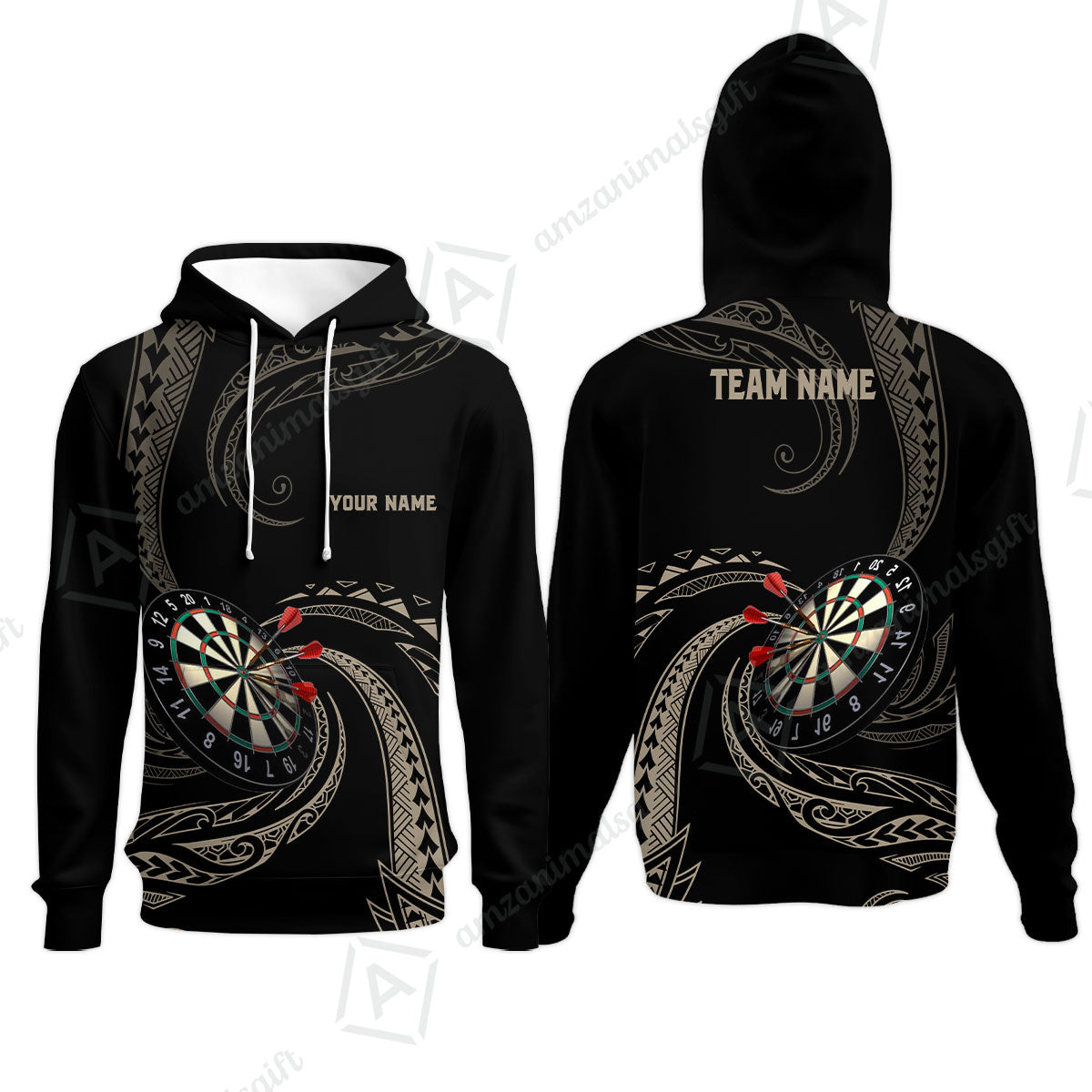 Custom Roll Tribal Darts Team Men Polo Shirts, Darts uniforms Roll Tribal Darts Personalized Name And Team Name