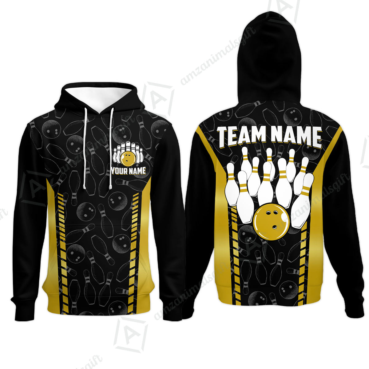 Custom Bowling Unisex Polo Shirts, Bowling Team Jersey Pattern, Bowling uniforms Ball & Pins Multicolor Options