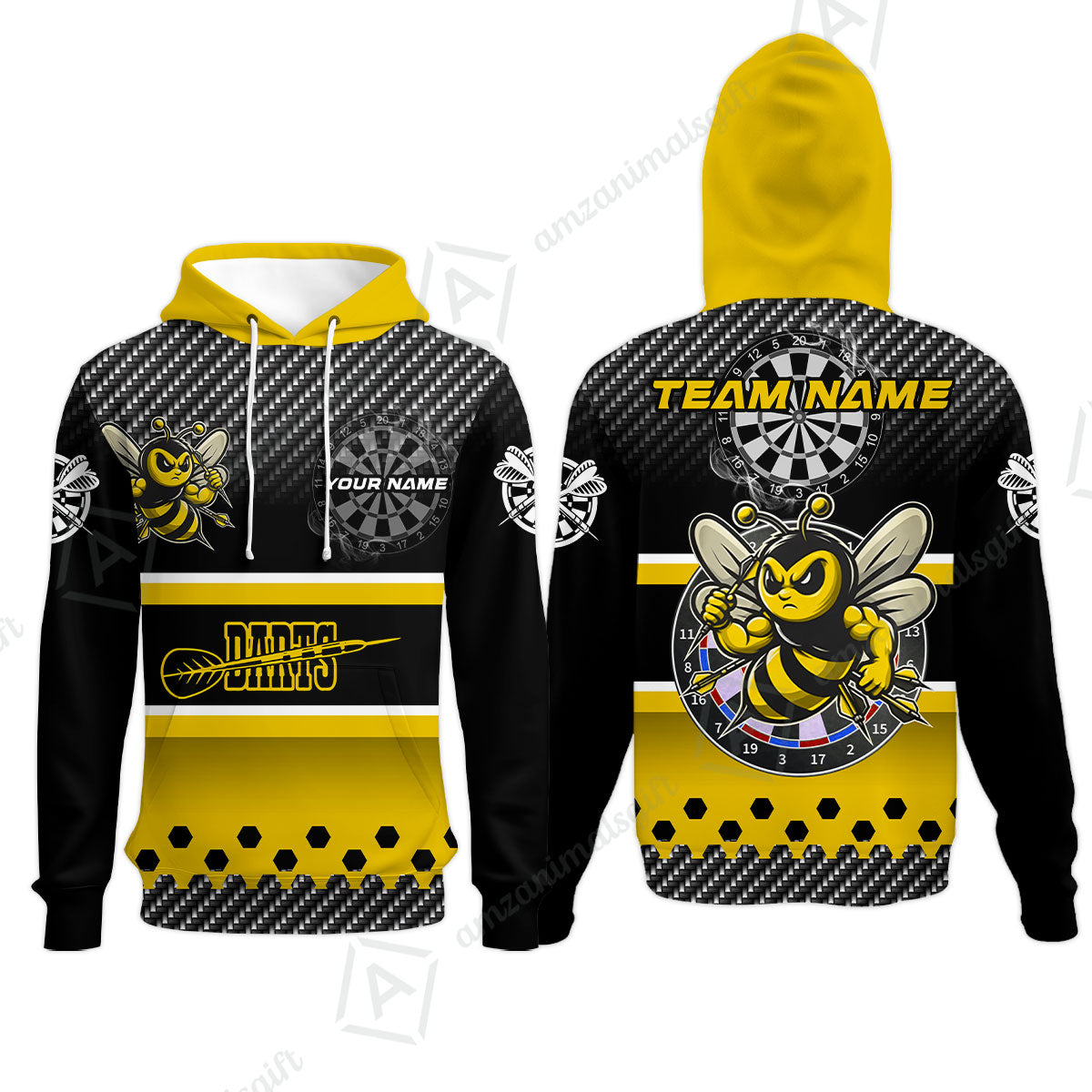 Custom Funny Bee Darts Unisex Polo Team Shirts, Custom Team League Darts Jersey Polo , Custom Darts Team Jerseys Uniform