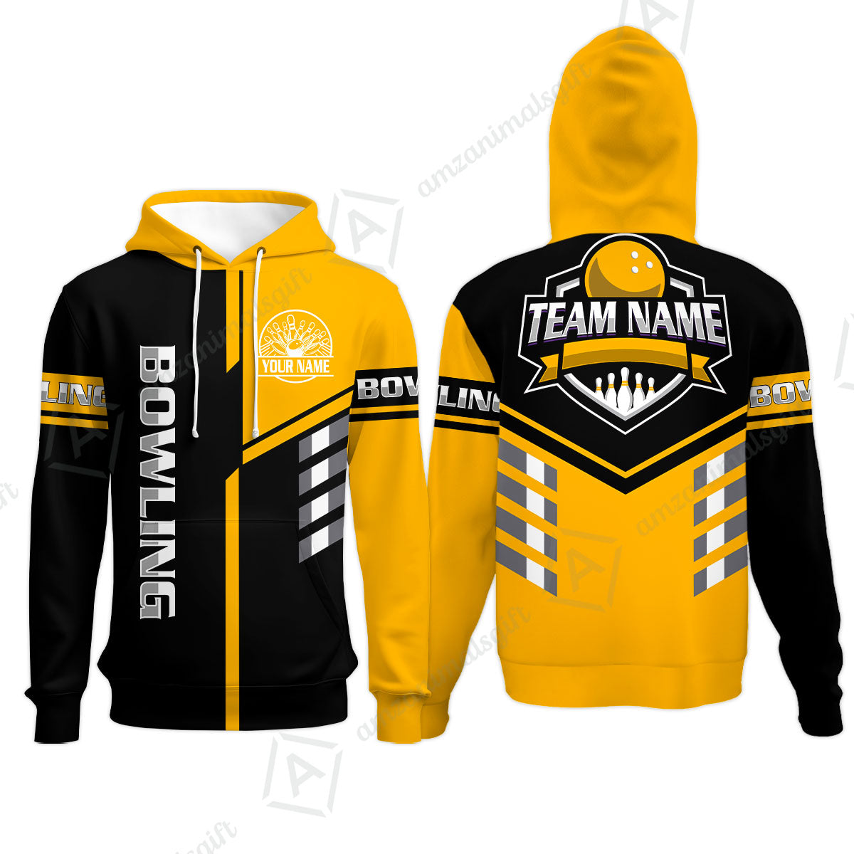 Custom Bowling Team Shirt – Modern Split Design Multicolor Option Personalized Jersey Bowling Uniform For League Players