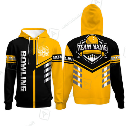 Custom Bowling Team Shirt – Modern Split Design Multicolor Option Personalized Jersey Bowling Uniform For League Players