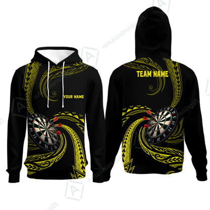 Custom Roll Tribal Darts Team Men Polo Shirts, Darts uniforms Roll Tribal Darts Personalized Name And Team Name