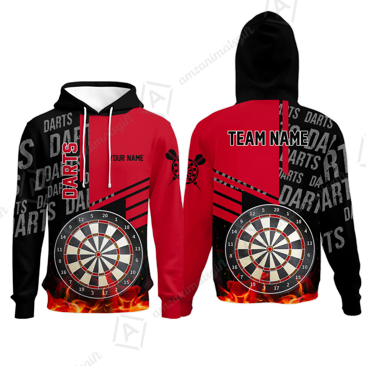 Custom Fire Darts Men Polo Team Shirts, Custom Darts League Team Jersey Polo , Custom Darts Team Jerseys Uniform