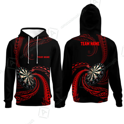 Custom Roll Tribal Darts Team Men Polo Shirts, Darts uniforms Roll Tribal Darts Personalized Name And Team Name