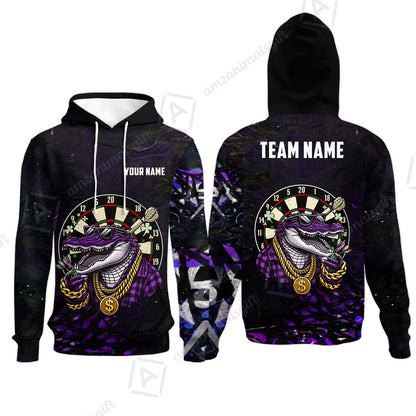 Custom Darts Team Jersey, Personalized Alligator Dart Jersey Shirt For Players With Name & Team Name